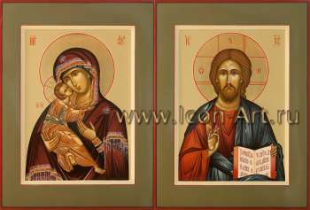 Венчальная пара с иконой Божией Матери «Владимирская»