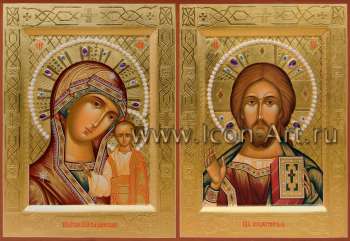 Венчальная пара с иконой Божией Матери «Казанская»