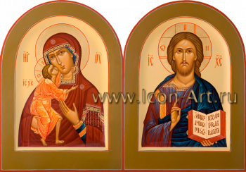 Венчальная пара с иконой Божией Матери «Феодоровская»