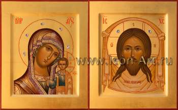 Венчальная пара с иконой Божией Матери «Казанская»