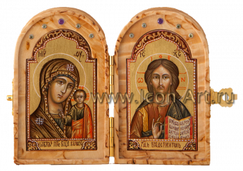 Складень: Господь Вседержитель и Пресвятая Богородица «Казанская»