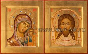 Венчальная пара с иконой Пресвятой Богородицы «Казанская»