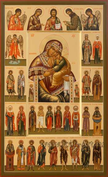 Образ Пресвятой Богородицы «Челнская» с избранными святыми