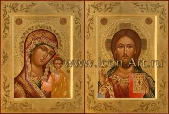 Венчальная пара с иконой Божией Матери «Казанская»