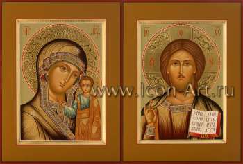 Венчальная пара с иконой Пресвятой Богородицы «Казанская»