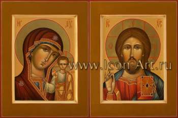 Венчальная пара с иконой Пресвятой Богородицы «Казанская»