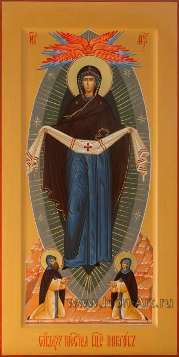 Покров Пресвятой Богородицы с предстоящими Петром и Февронией Муромскими