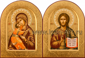 Венчальная пара с иконой Божией Матери «Владимирская»