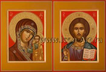 Венчальная пара с иконой Пресвятой Богородицы «Казанская»