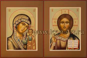 Венчальная пара с иконой Пресвятой Богородицы «Казанская»