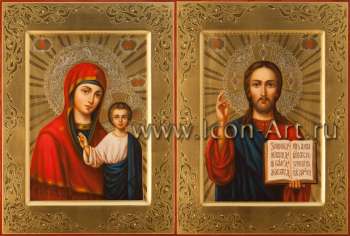 Венчальная пара с иконой Пресвятой Богородицы «Казанская»