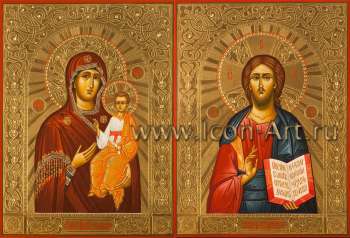 Венчальная пара с иконой Богородицы «Смоленская»