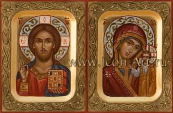 Венчальная пара с иконой Пресвятой Богородицы «Казанская»