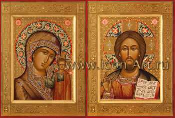 Венчальная пара с иконой Пресвятой Богородицы «Казанская»