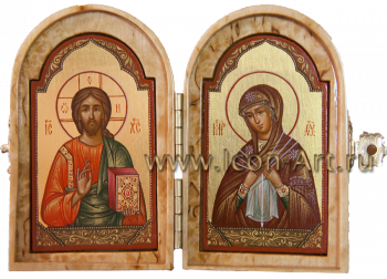 Складень Господь Вседержитель и Пресвятая Богородица «Семистерльная»