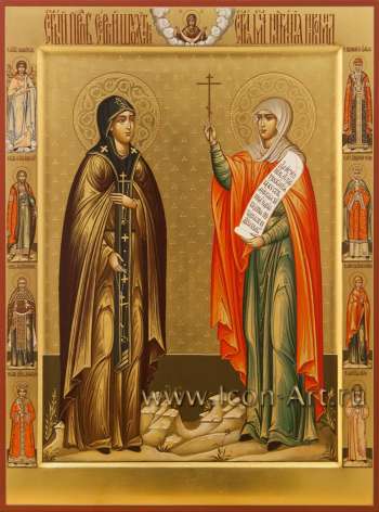 Семейная икона: прп. Сергий Шухтомский и мц. Наталия Никомидийская