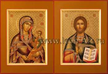 Венчальная пара с иконой Богородицы «Смоленская-Шуйская»