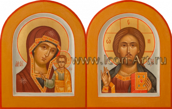 Венчальная пара с иконой Богородицы «Казанская»