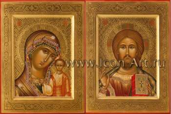 Венчальная пара с иконой Богородицы «Казанская»