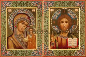 Венчальная пара с иконой Богородицы «Казанская»