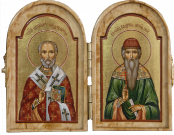 Складень: Святитель Николай и Свт. Вадим Персидский