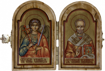 Складень: святой Ангел Хранитель и свт. Николай