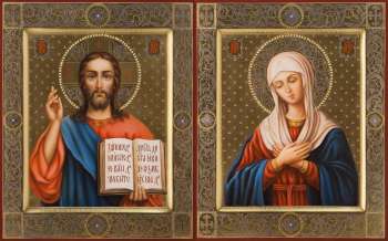 Венчальная пара с иконой Богородицы «Серафимо-Дивеевская»