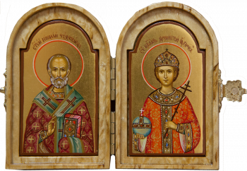 Складень: Святитель Николай и царевичь Димитрий