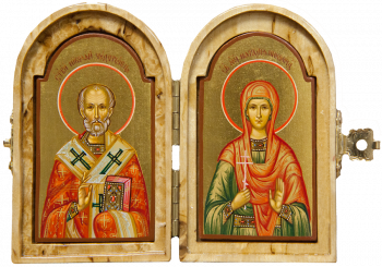 Складень: Святитель Николай и мц. Наталия