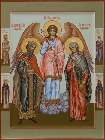 Семейная икона: ссвятой благоверный князь Владимир и ученица Фотиния Самаряныня