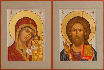 Венчальная пара с иконой Богородицы «Казанская»