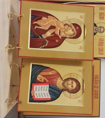 Венчальные иконы Пресвятая Богородица Федоровская и Господь Вседержитель