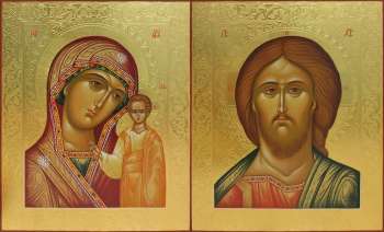 Венчальная пара с иконой Богороидцы "Казанская"