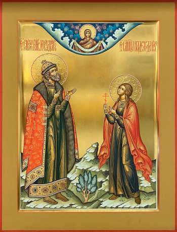 Семейная икона: святой князь Владимир и мц.Надежда