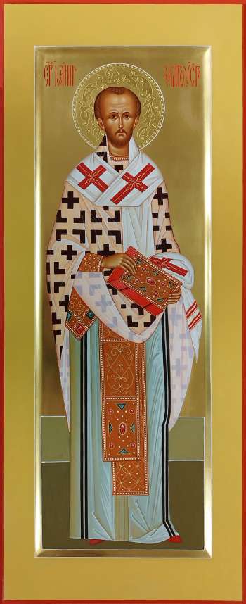 Святитель Иоанн Златоуст с позолотой