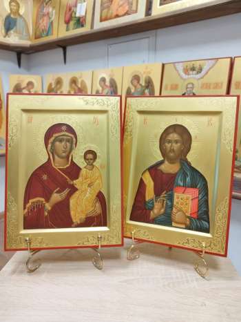 Венчальные иконы Пресвятая Богородица Одигитрия и Господь Вседержитель