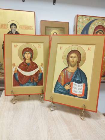Венчальные иконы с Пресвятой Богородицей Покров и Господь Вседержитель