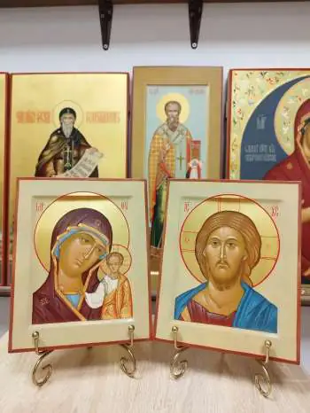 Венчальные иконы Пресвятая Богородица Казанская и Спаситель