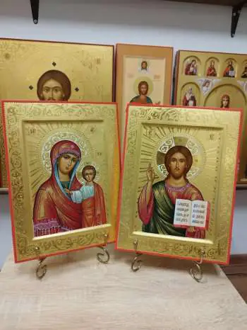 Венчальные иконы Пресвятая Богородица Казанская и Господь Вседержитель