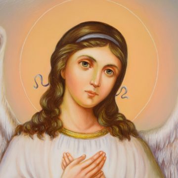 Икона Ангела Хранителя в белых одеждах, вид 4
