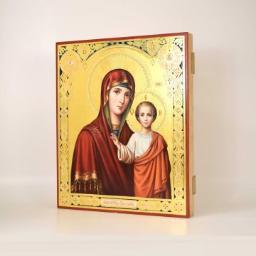 Икона Казанской Богородицы с эмалями, вид 3