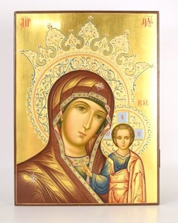 Икона Пресвятой Богородицы Казанская с эмалями