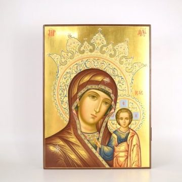 Икона Пр. Богородицы Казанская с эмалями, вид 2