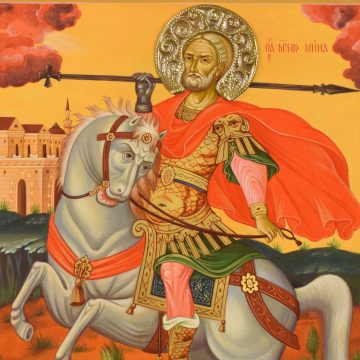 Икона Святой Великомученик Мина Котуанский 2596, вид 4