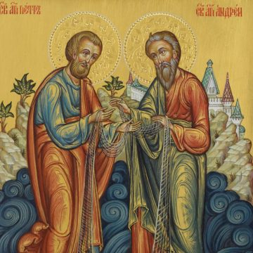 Икона святых Петра и Андрея, вид 3