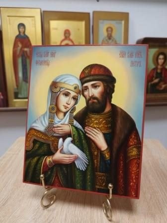 Икона святых Петра и Февронии Муромских