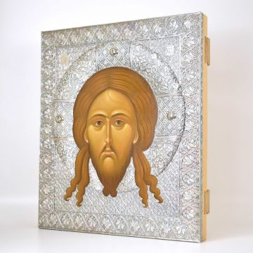 Икона Нерукотворный Образ в серебряной басме, вид 4