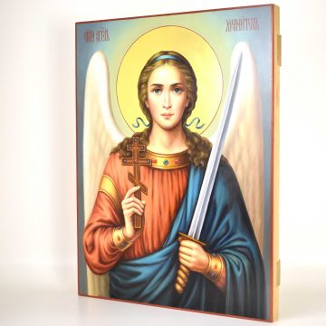 Икона Ангела Хранителя в красно-синих одеждах 0457, вид 3