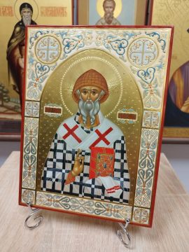Икона Святителя Спиридона Триминунтского 002540, вид 1
